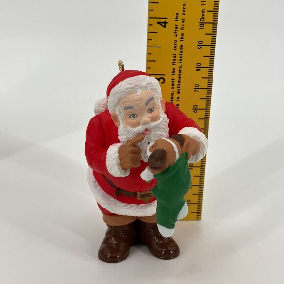 VTG '98 Membership Hallmark Keepsake Ornament "New Christmas Friend" Santa & Dog - Picture 7 of 9